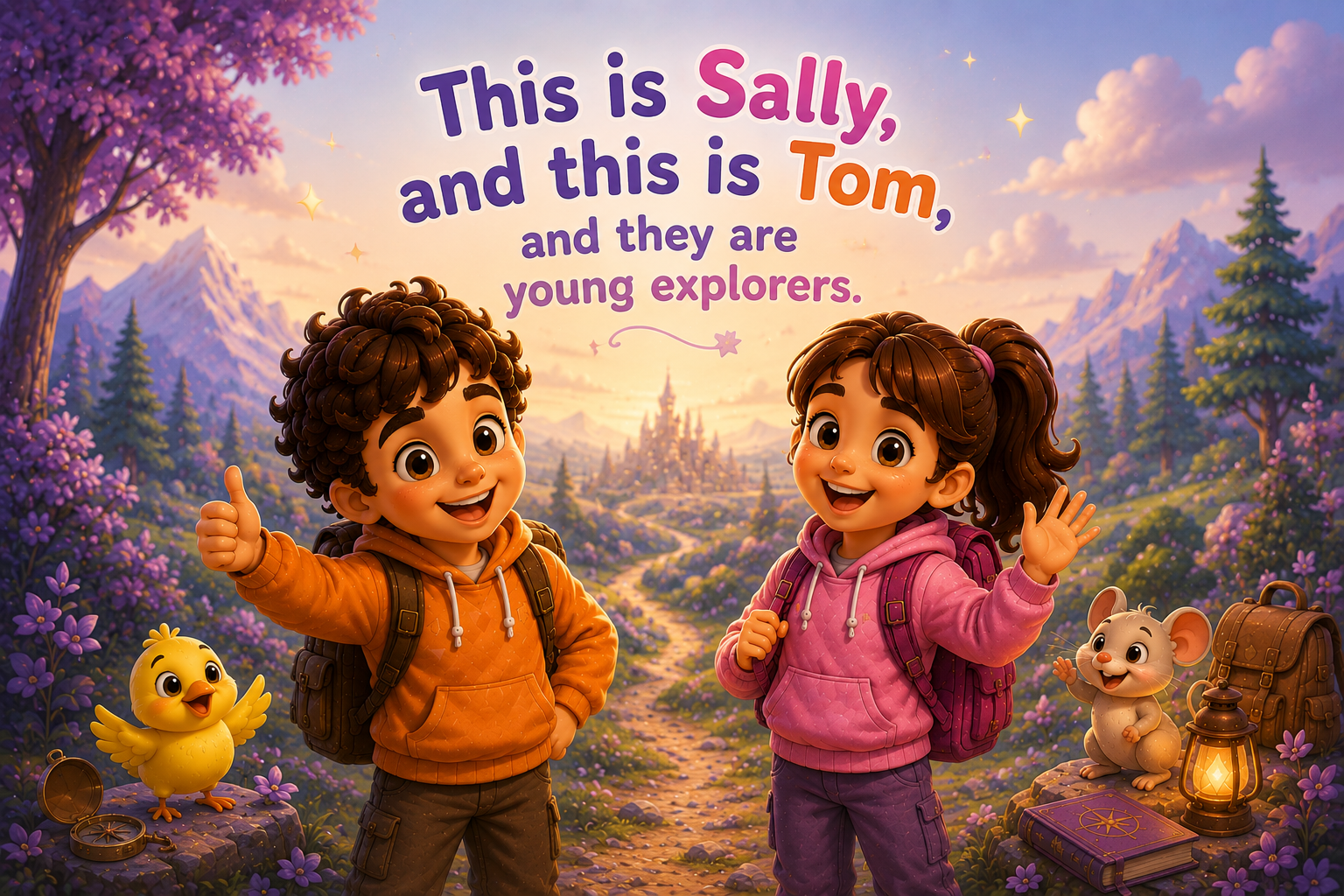 This is Sally, this is Tom, and they are young explorers