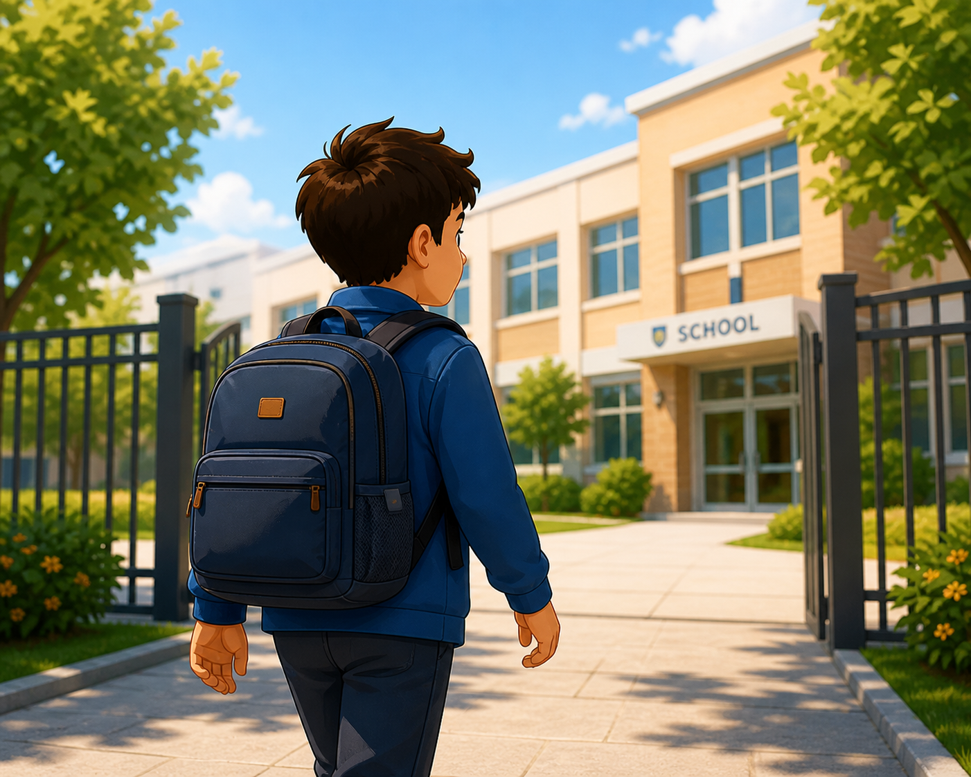 Alex goes to school