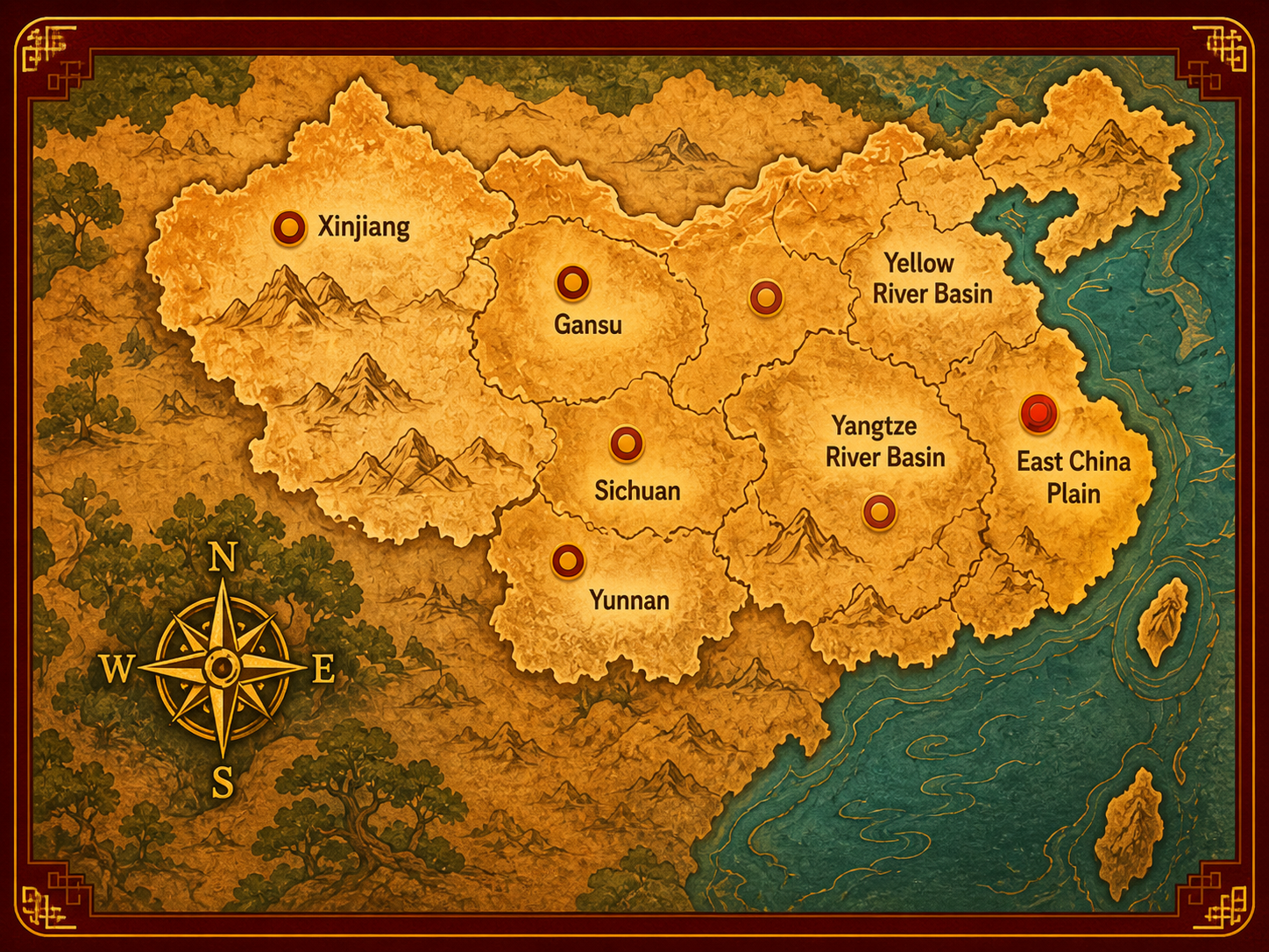 Ancient China map