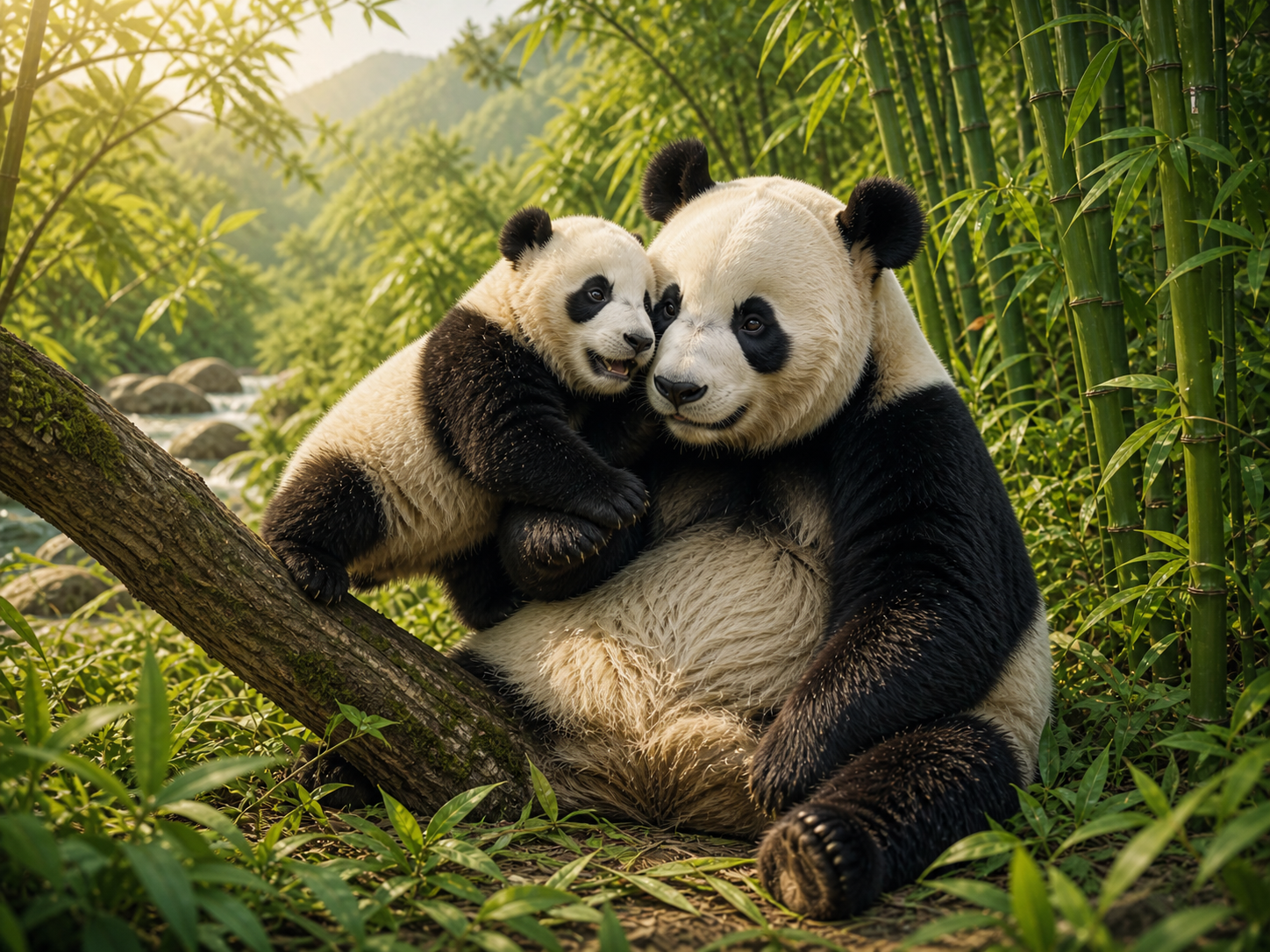 Panda family
