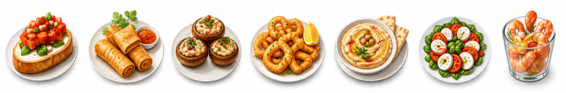 Dish strip - appetizer photos