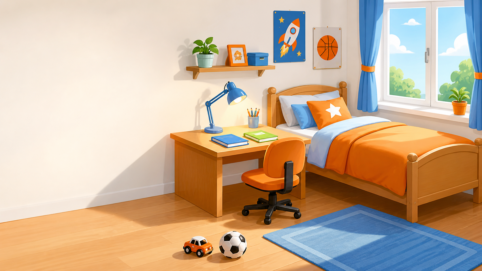 Kids room, day