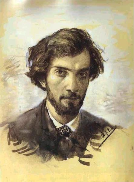 Isaac Levitan · self-portrait sketch