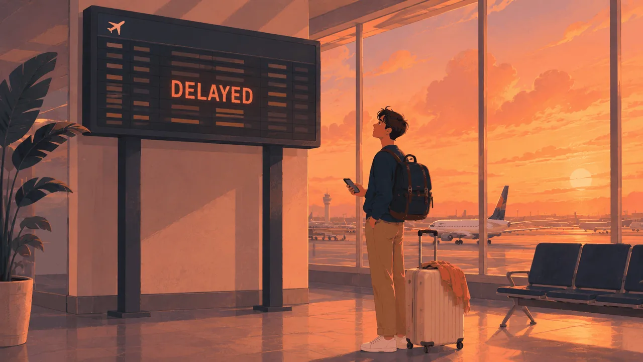 Delayed flight board