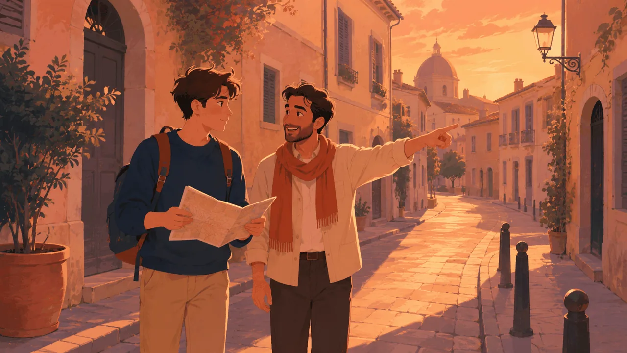 Lost tourist in foreign city