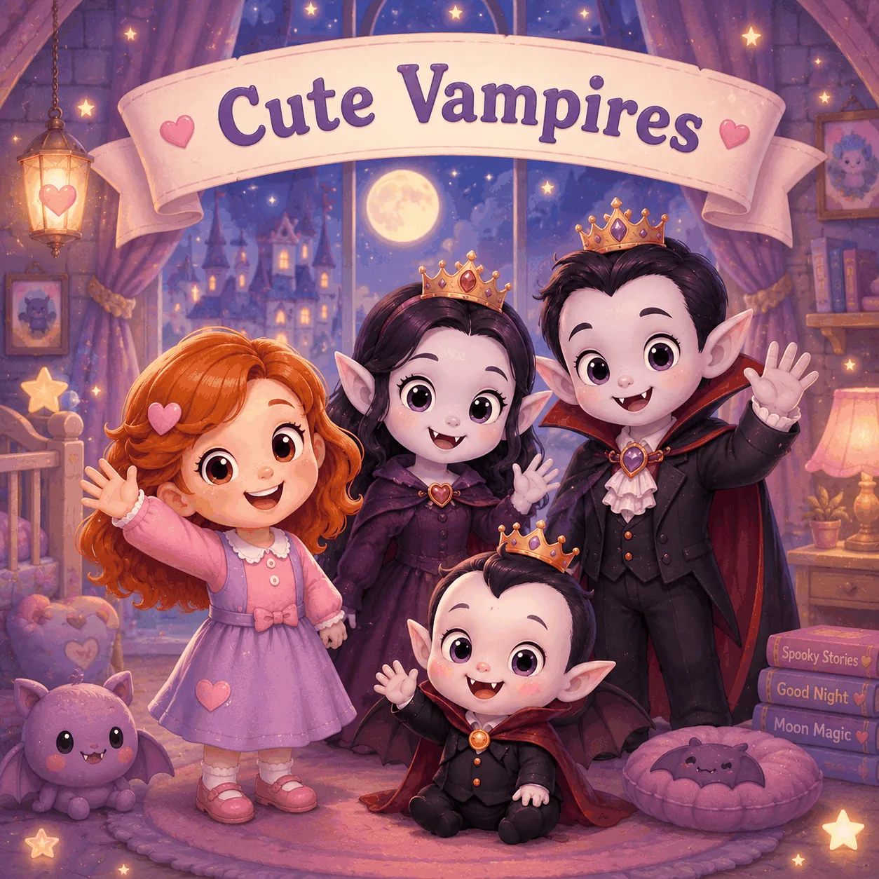 Cute vampire family