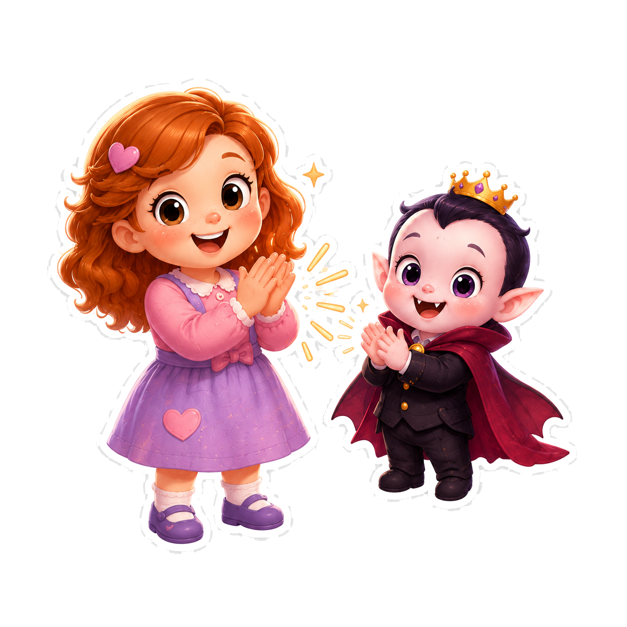 Julia and vampire clapping