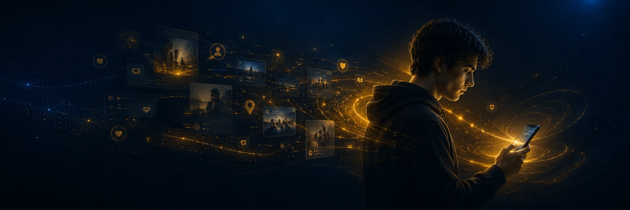 Scrolling the feed with content trails